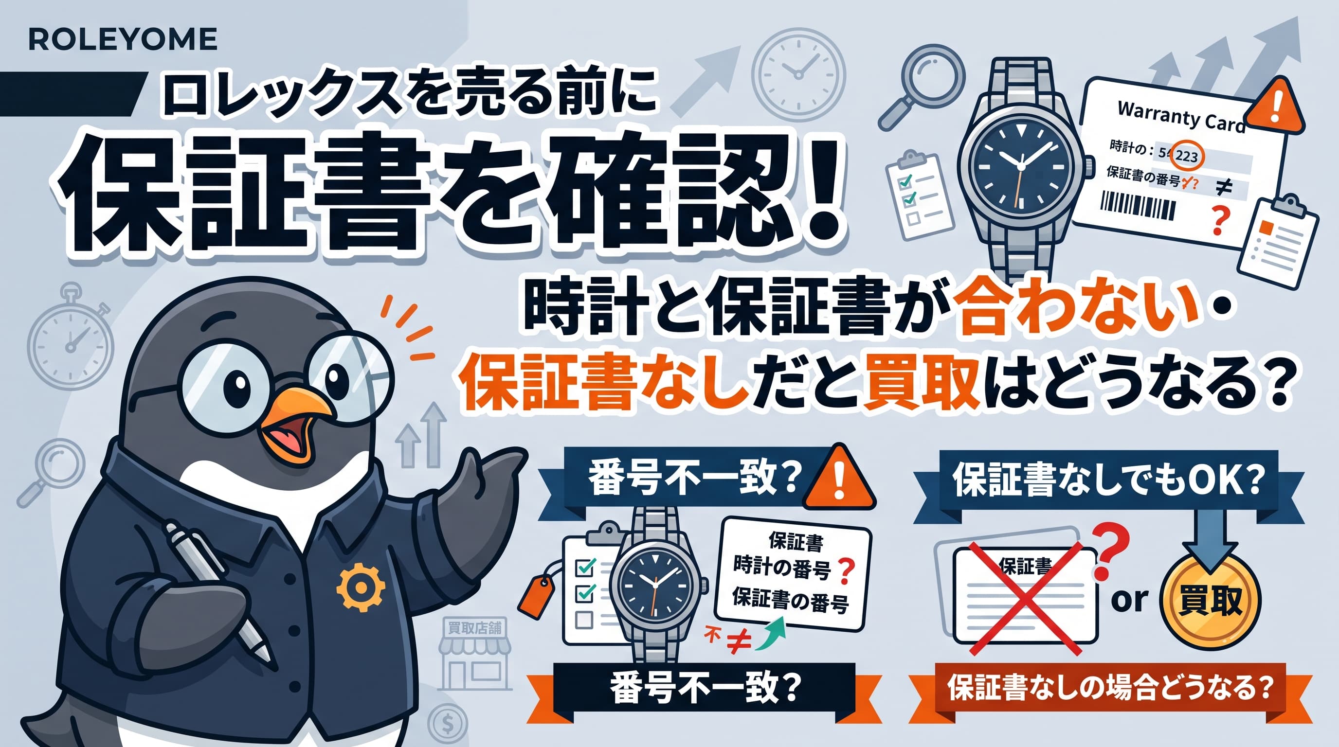 ロレックスを売る前に保証書を確認|時計と保証書が合わない・保証書なしだと買取はどうなる?