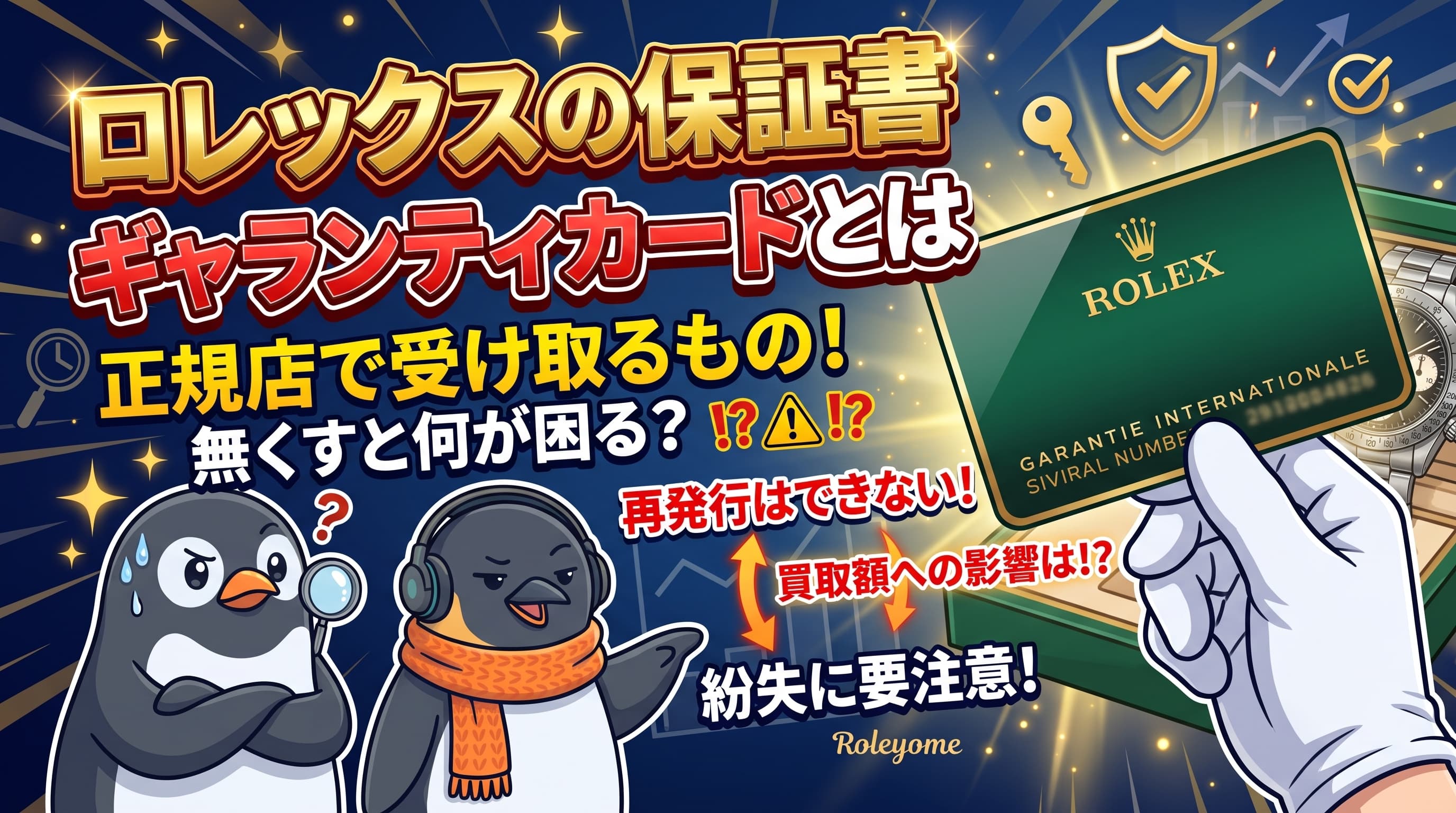 ロレックスの保証書(ギャランティカード)とは|正規店で受け取るもの・無くすと何が困るのか
